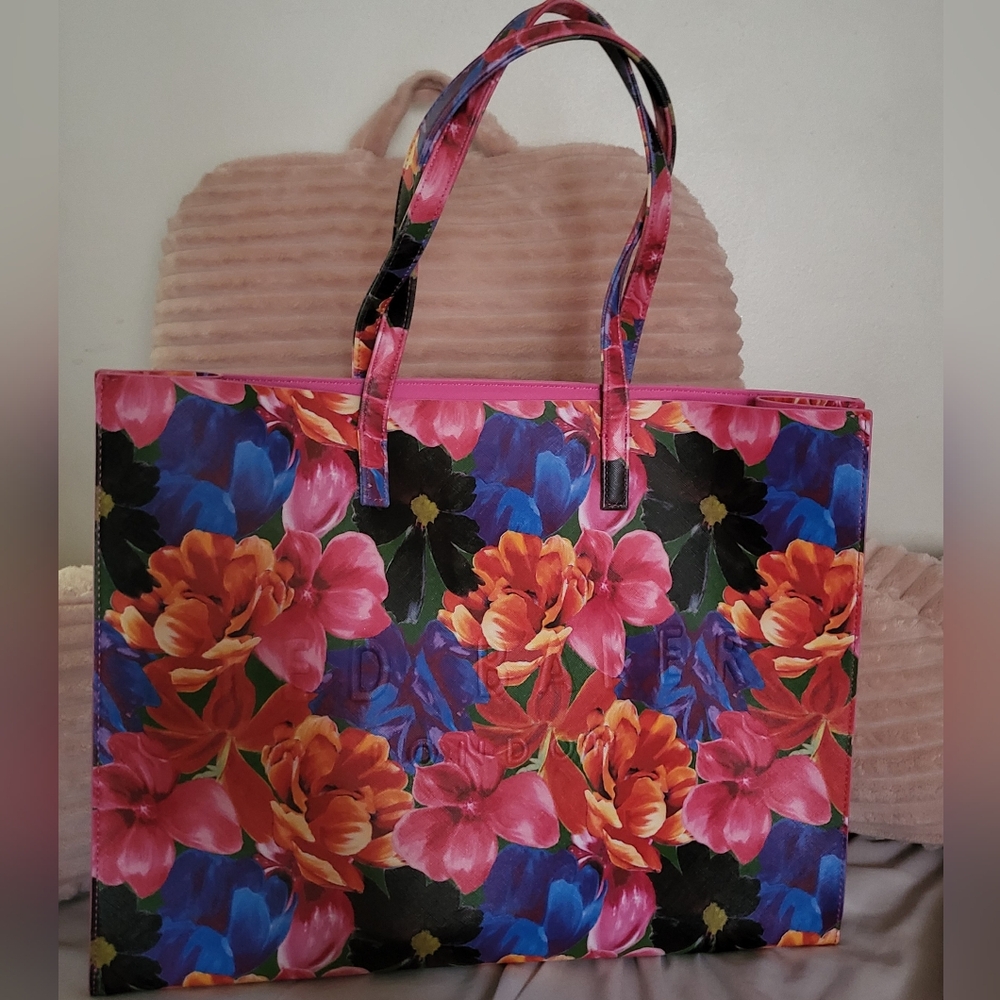 Ted Baker Pink and Blue Floral Tote Bag